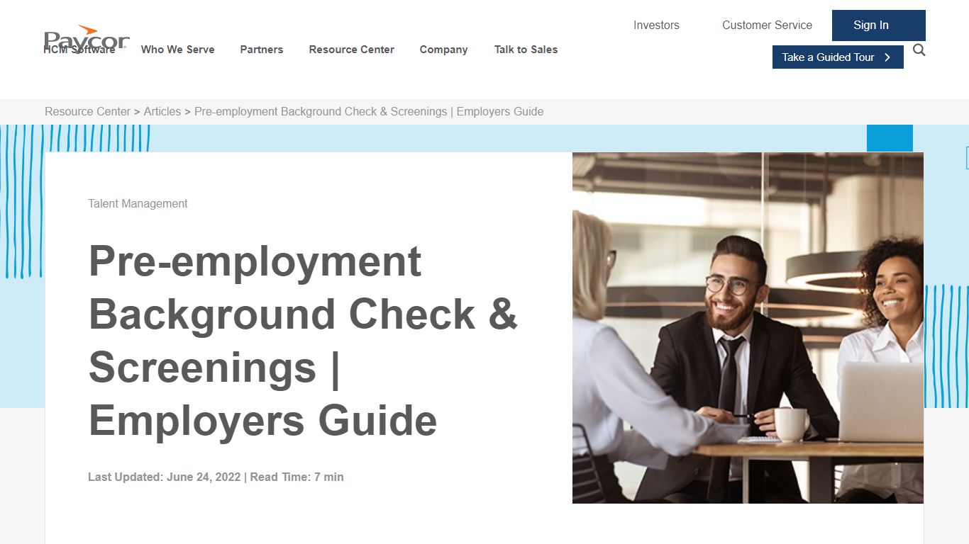 Employers Guide to Pre-employment Background Check & Screenings - Paycor